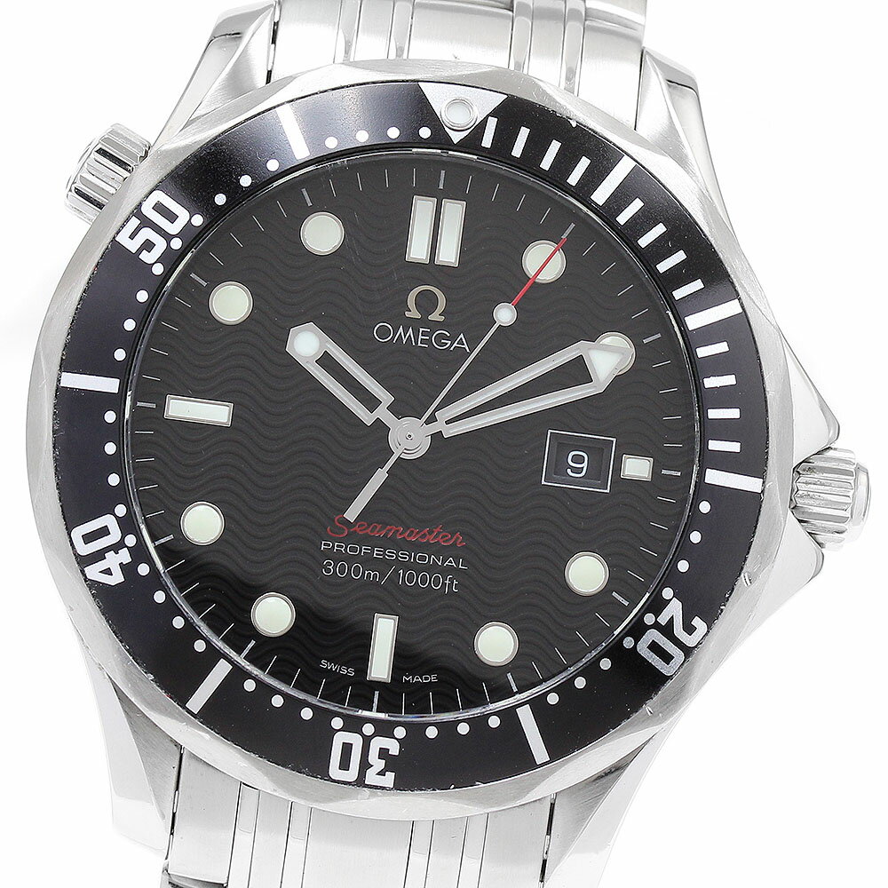 オメガ OMEGA 212.30.41.61.01.001 シーマスター300 デイト クォーツ メンズ 保証書付き_901923【中古】
