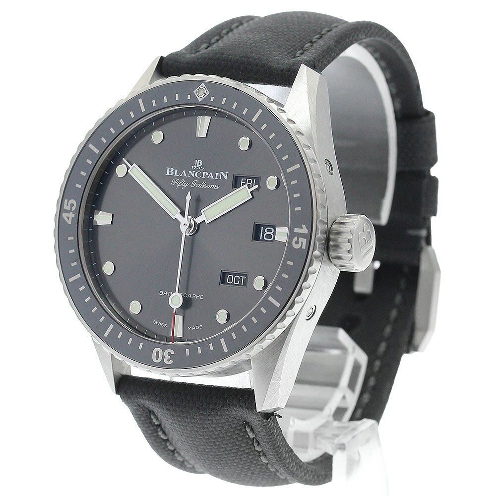 CLOSERのブランパン Blancpain 5071-1110-B52A フィフティ ファゾムス バチスカーフ アニュアルカレンダー 自動巻き メンズ 良品 保証書付き_826772【中古】｜アングル3