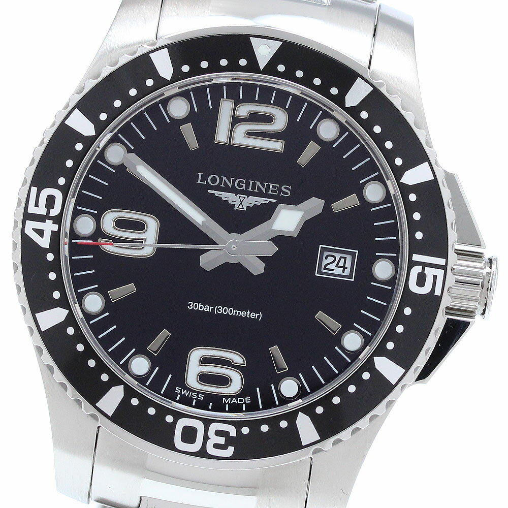 ロンジン LONGINES L3.730.4 ハイドロコンクエスト デイト クォーツ メンズ 美品 _910819【中古】