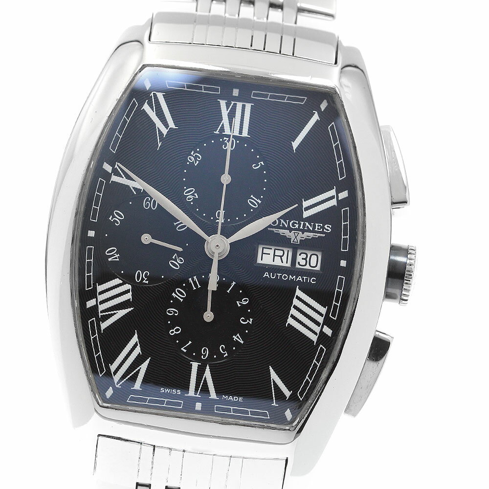 ロンジン LONGINES L2.701.4 エヴィデンツァ クロノグラフ XL デイデイト 自動巻き メンズ _909559【中古】