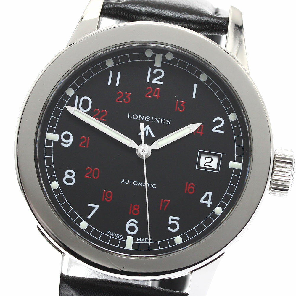 ロンジン LONGINES L2.832.4 ヘリテージ ミリタリー デイト 自動巻き メンズ _909631【中古】