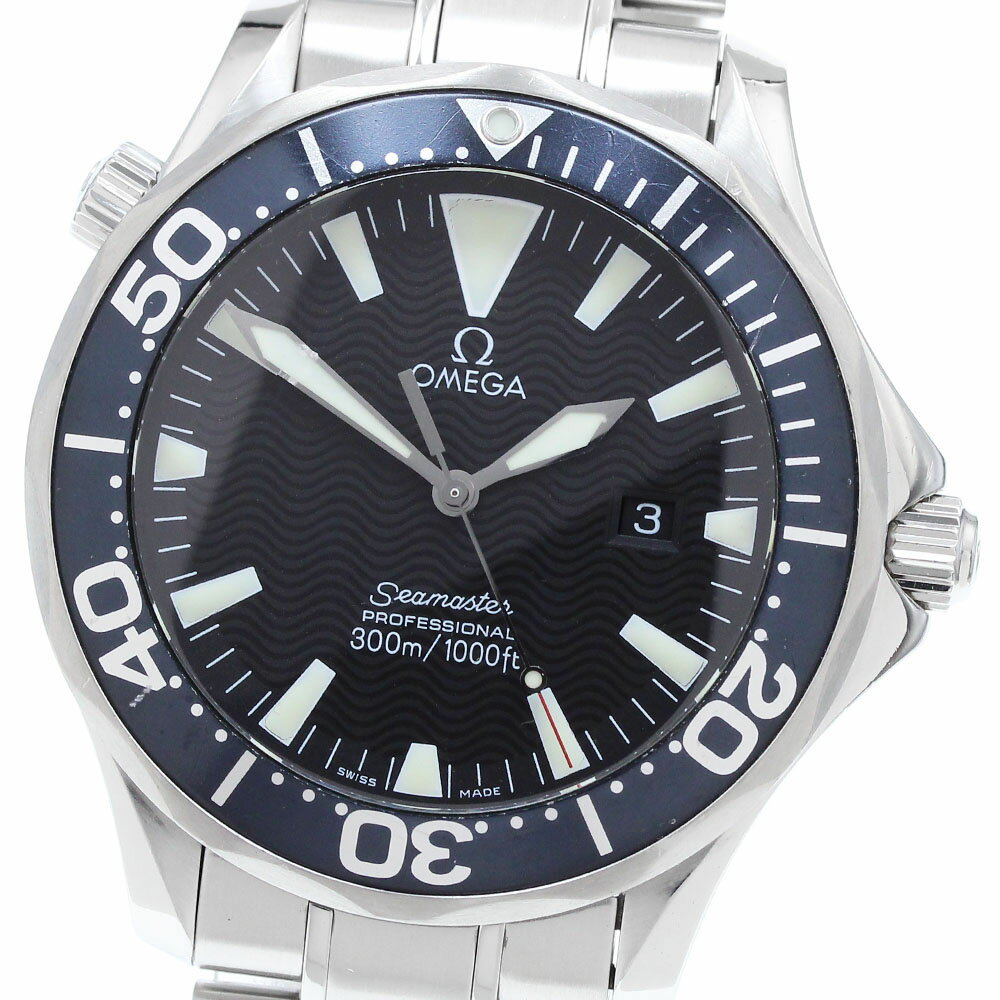 オメガ OMEGA 2264.50 シーマスター300 デイト クォーツ メンズ _910931【中 ...