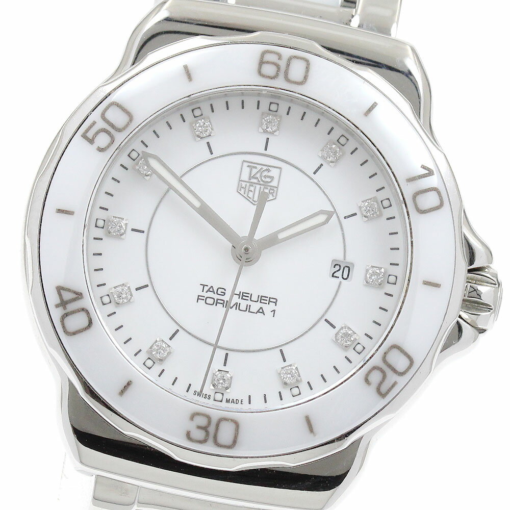 美品　タグホイヤー　レディース腕時計　白文字盤　590.808 動作品 美品 タグホイヤー レディース腕時計 白文字盤 590.808 動作品 美品