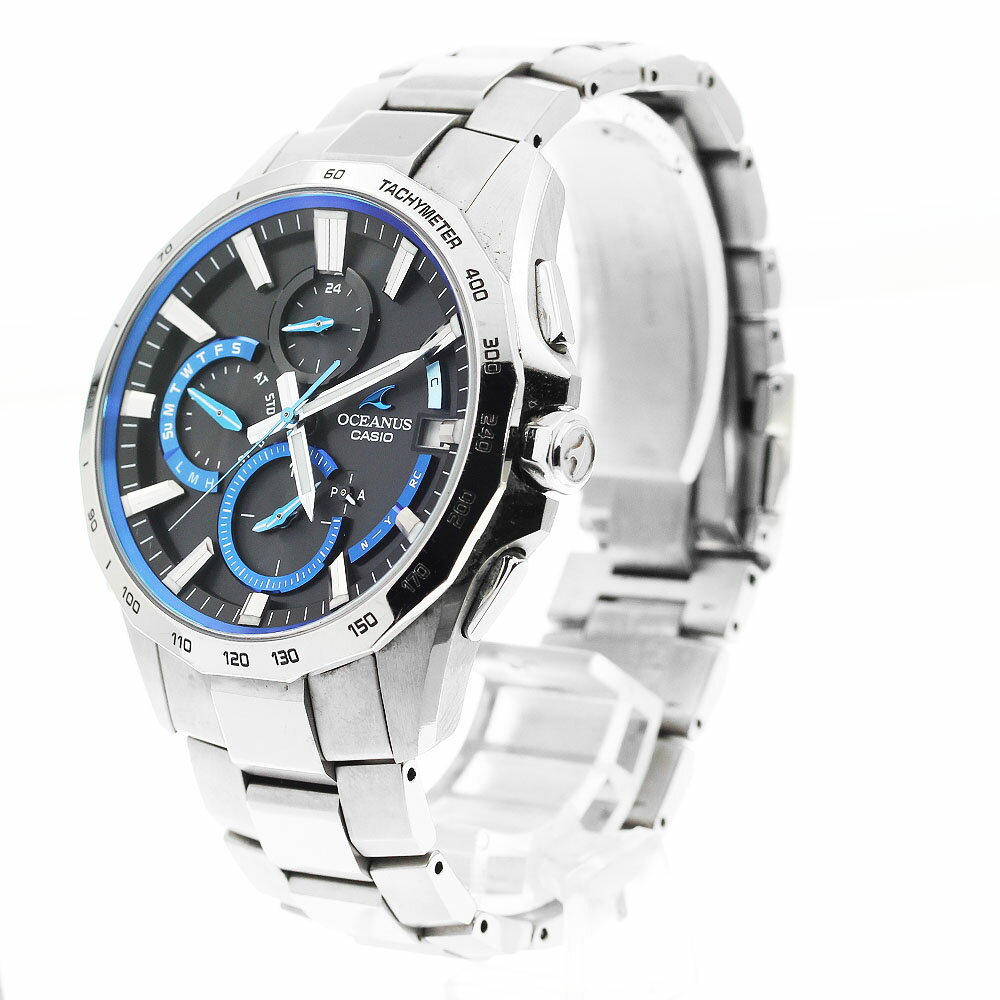 カシオ CASIO OCW-S4000-1AJF オシアナス マンタ デイト ソーラー電波 メンズ 箱・保証書付き_913267【中古】