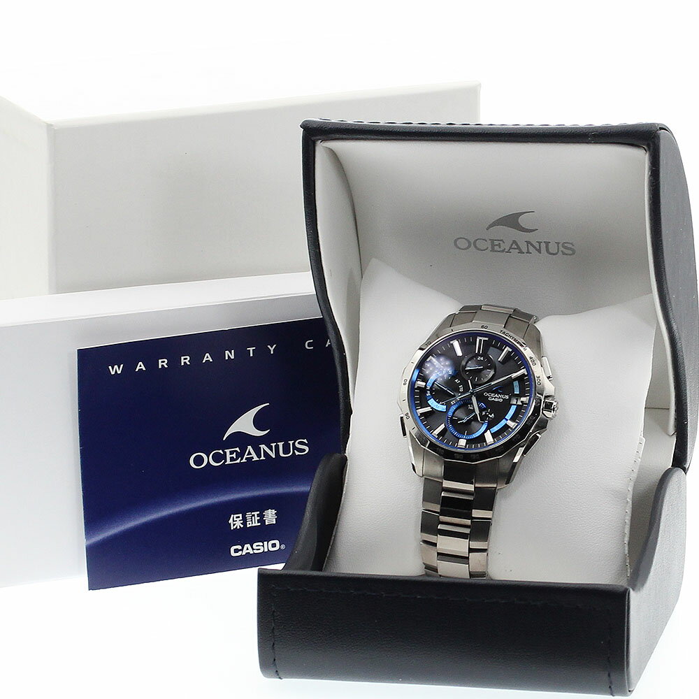 カシオ CASIO OCW-S4000-1AJF オシアナス マンタ デイト ソーラー電波 メンズ 箱・保証書付き_913267【中古】