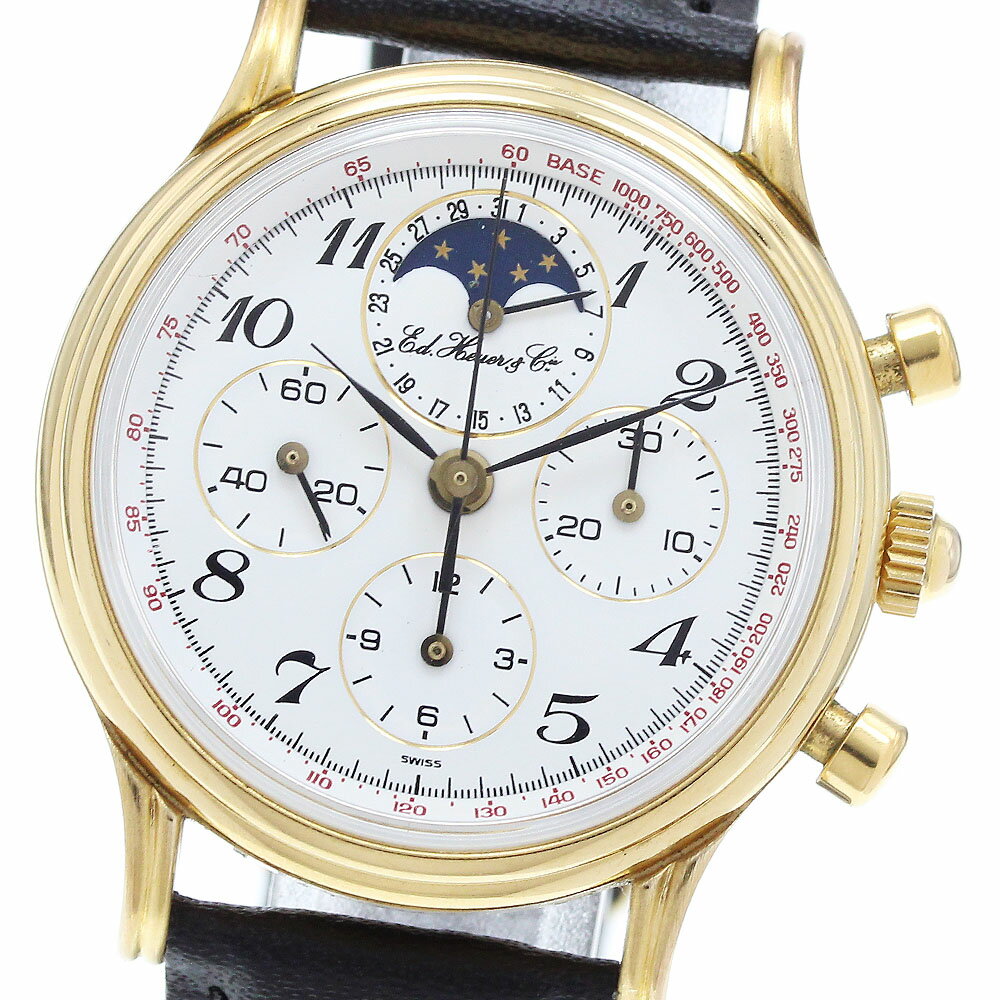 ホイヤー Heuer 188.205/1 エドワードホイヤー 125周年記念 ムーンフェイズ クロノグラフ 手巻き メンズ _913341【中古】