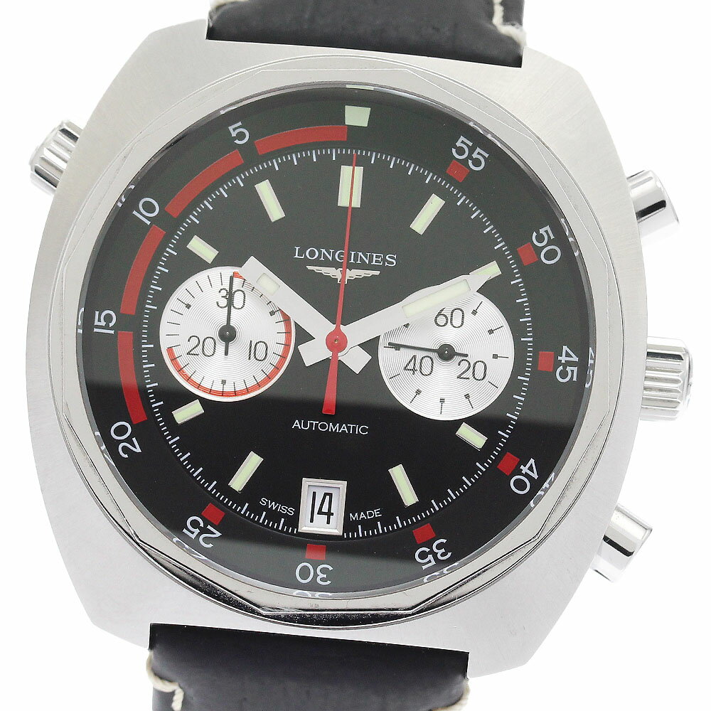 ロンジン LONGINES L2.796.4/L27964520 ヘリテージ ダイバー クロノグラフ デイト 自動巻き メンズ 箱・保証書付き_913916【中古】