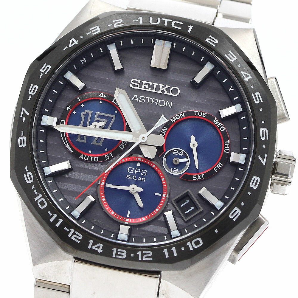 セイコー SEIKO SBXC141/5X53-0CF0 アストロン ネクスター 大谷翔平 2023 クロノグラフ ソーラー電波 メンズ 美品 箱・保証書付き_914746【中古】