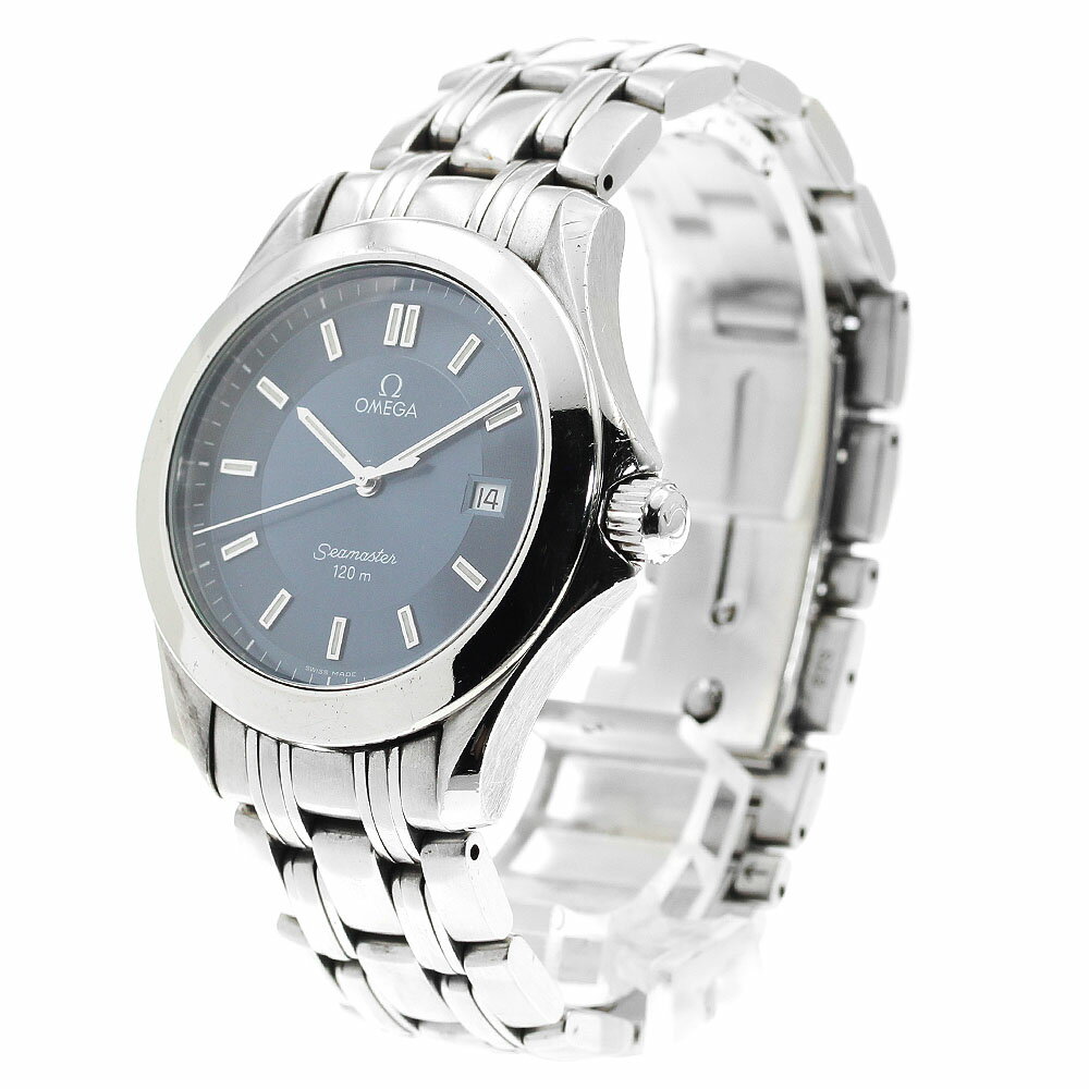 オメガ OMEGA 2511.82 シーマスター120 デイト クォーツ メンズ 保証書付き_911992【中古】