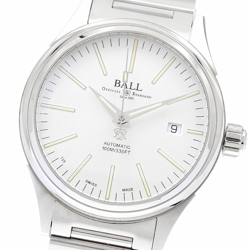 ボールウォッチ BALLWATCH NM2098C-S20J-WH ファイヤーマン デイト 自動巻き メンズ 良品 保証書付き_907055【中古】