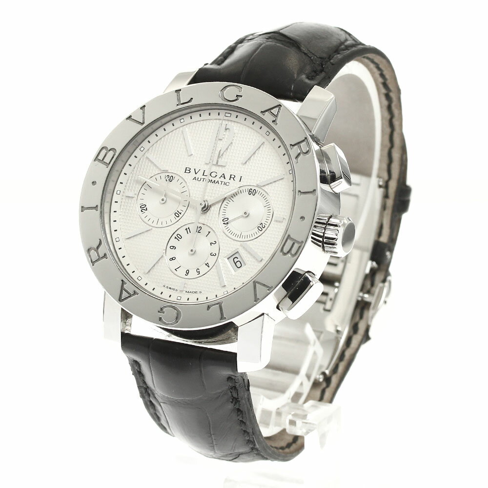 ブルガリ BVLGARI BB42SLCH ブルガリブルガリ デイト クロノグラフ 自動巻き メンズ 保証書付き_914708【中古】