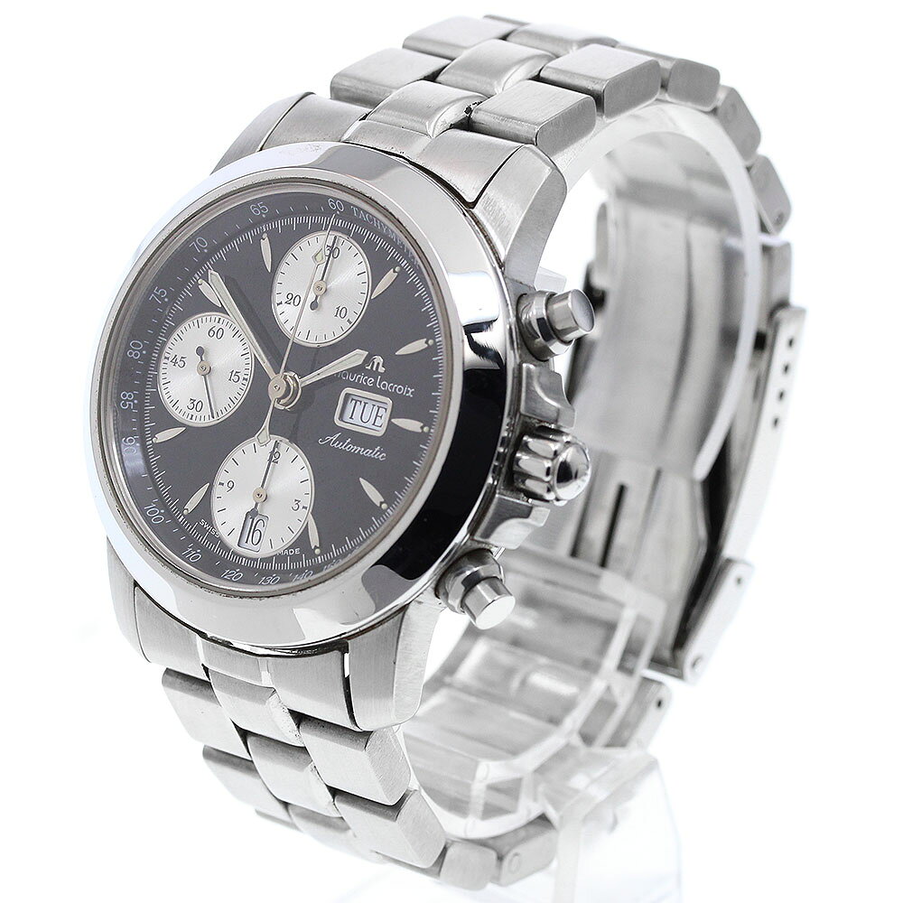 CLOSERのモーリスラクロア MAURICE LACROIX 39721 クロネオ デイデイト クロノグラフ 自動巻き メンズ _911864【中古】｜アングル2