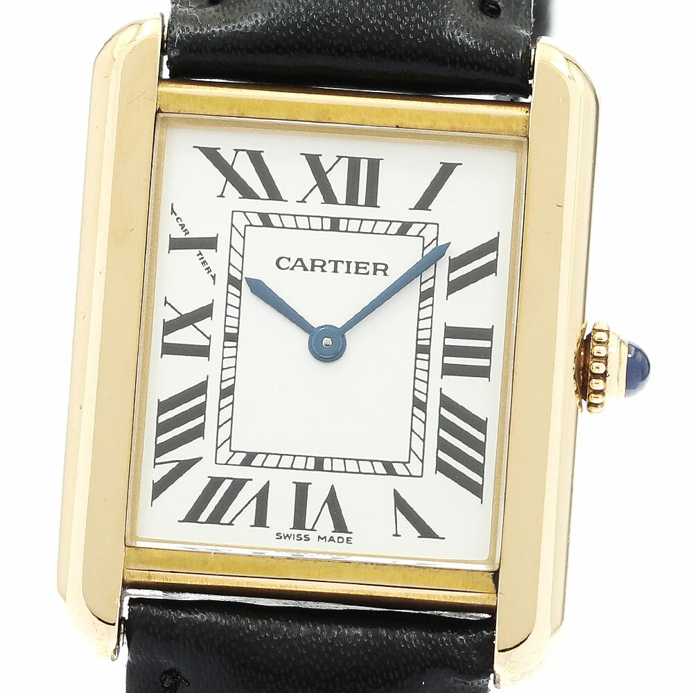 カルティエ CARTIER W1018755 タンクソロ SM K18YG クォーツ レディース _ ...