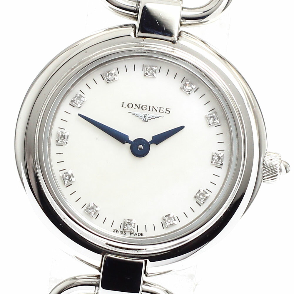 ロンジン LONGINES L6.129.4 イクエストリアンコレクション デイト 12Pダイヤ クォーツ レディース _914829【中古】