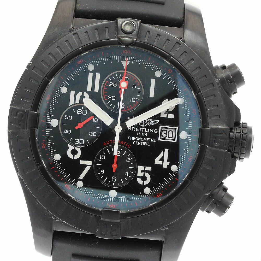 ブライトリング BREITLING M13370 スーパーアベンジャー ブラックスチール クロノグラフ 自動巻き メンズ _918452【中古】のサムネイル