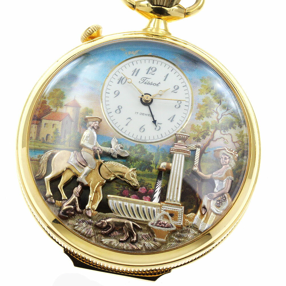 ティソ TISSOT リュージュ 懐中時計 からくりオルゴール cal.5094 手巻き メンズ _917117【中古】