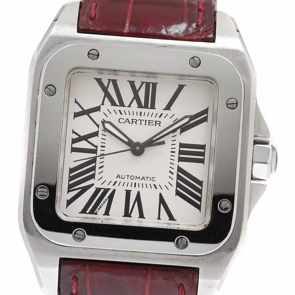 訳あり カルティエ CARTIER W20126X8 サントス100 MM 自動巻き ボーイズ _9 ...