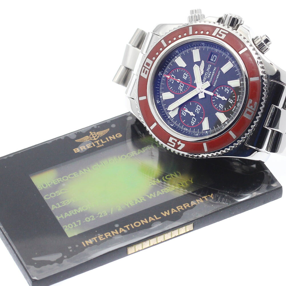 CLOSERのブライトリング BREITLING A13341 スーパーオーシャン クロノグラフ 2000本限定 自動巻き メンズ 保証書付き_920036【中古】｜アングル2
