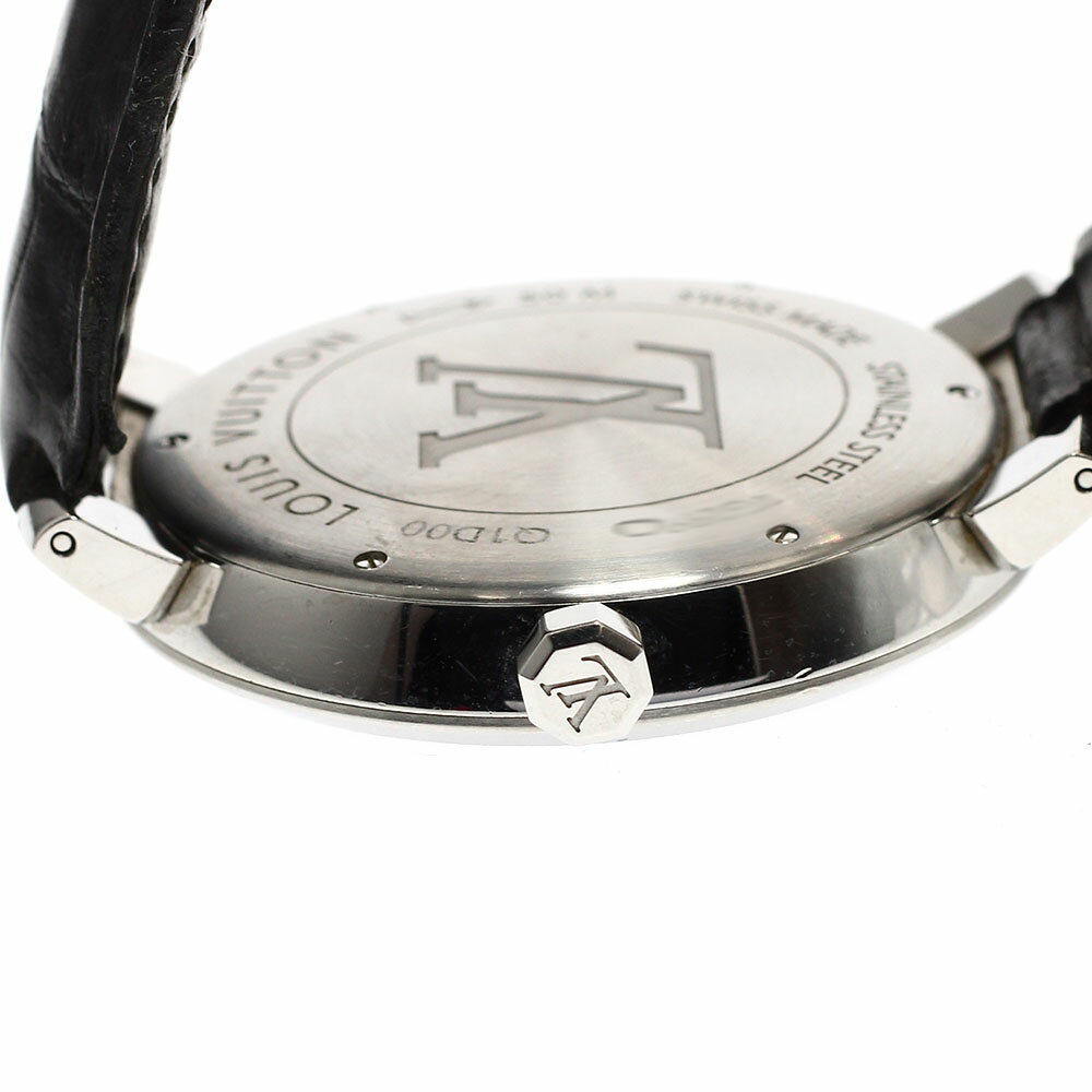 ルイ・ヴィトン LOUIS VUITTON Q1D00 タンブール ダミエ デイト クォーツ メンズ _920324【中古】