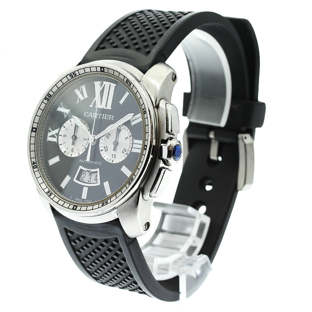 カルティエ CARTIER W7100060 カリブル ドゥ デイト クロノグラフ 自動巻き メンズ _917448 中古 closer01-10248025 CLOSER サンプル画像2