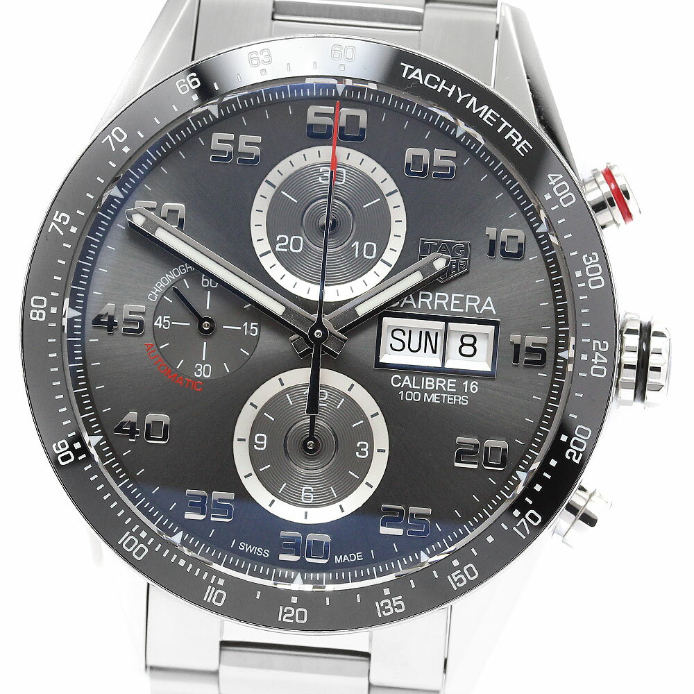 タグホイヤー TAG HEUER CV2A1U.BA0738 カレラ キャリバー16 クロノグラフ デイデイト 自動巻き メンズ 良品 箱・保証書付き_918708【中古】