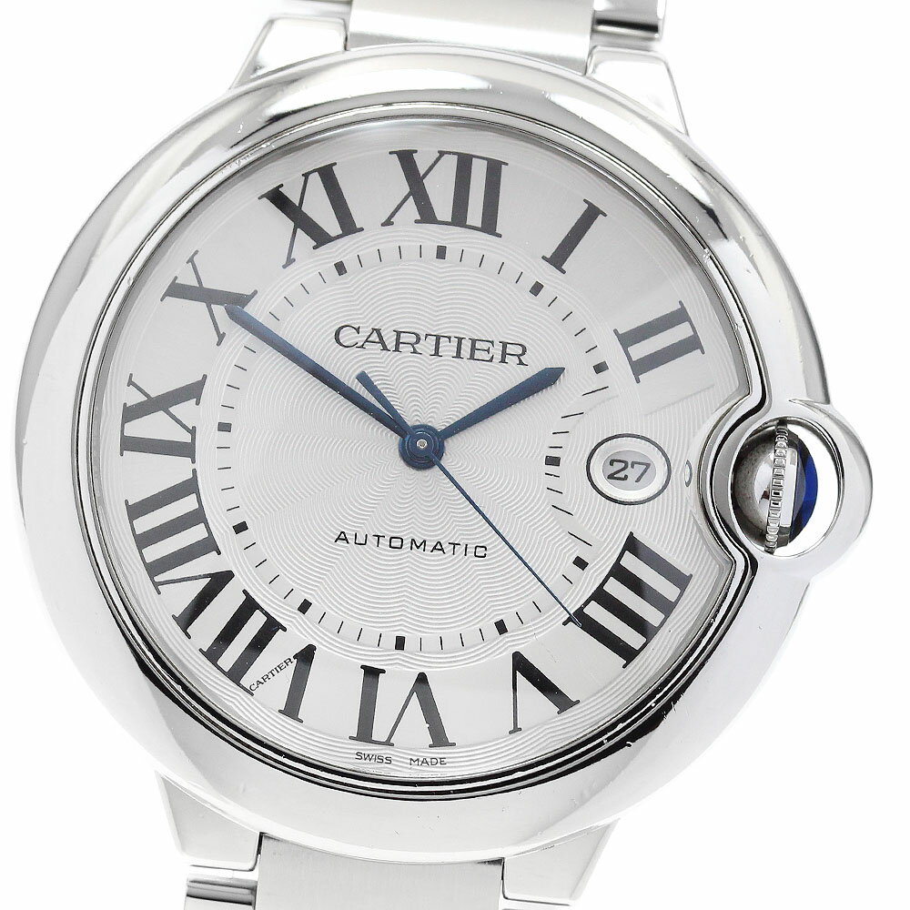 カルティエ CARTIER W69012Z4 バロンブルーLM デイト 自動巻き メンズ 箱・保証書付き_918669【中古】