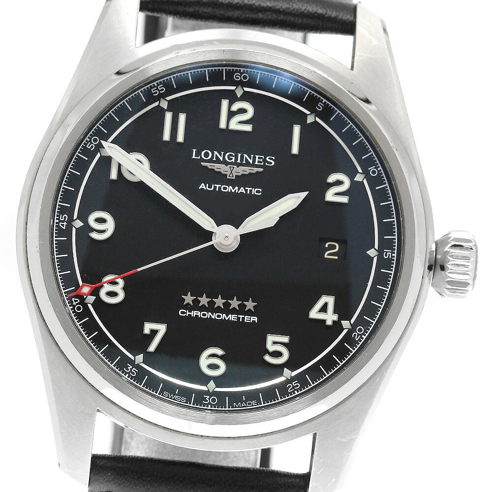 ロンジン LONGINES L3.810.4 スピリット 40 デイト 自動巻き メンズ _920968【中古】