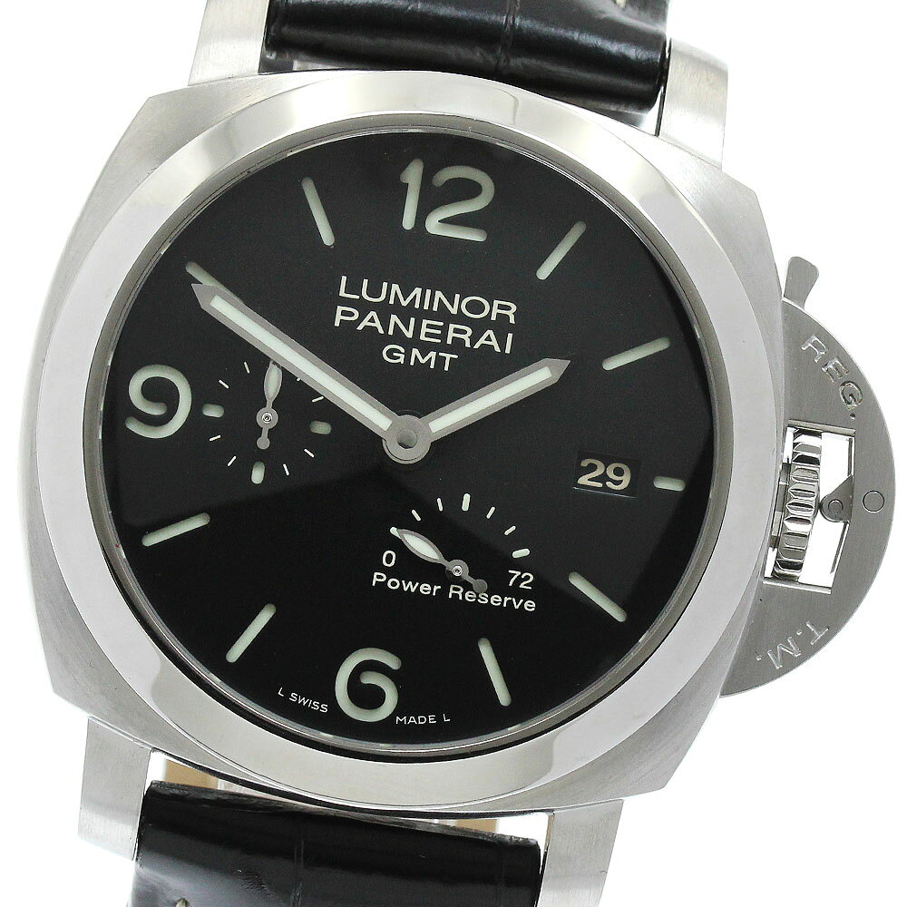パネライ PANERAI PAM00321 ルミノール GMT パワーリザーブ 自動巻き メンズ 箱 ...