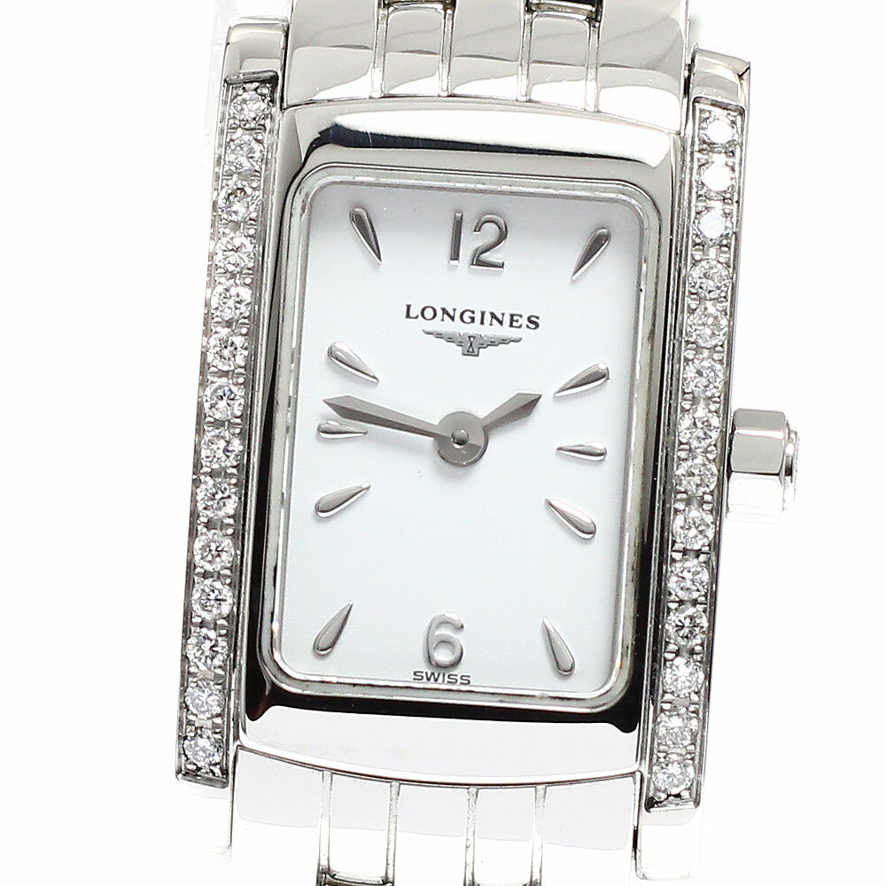ロンジン LONGINES L5.158.0.16.6 ドルチェヴィータ サイドダイヤ クォーツ レディース 良品 保証書付き_919395【中古】