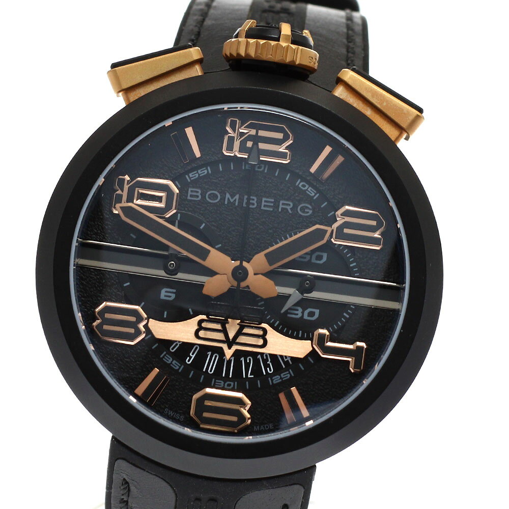 ボンバーグ BOMBERG RS45CHPBA.5.3 1968 クロノグラフ デイト クォーツ メンズ 未使用品 箱・保証書付き_881560【ev20】【中古】