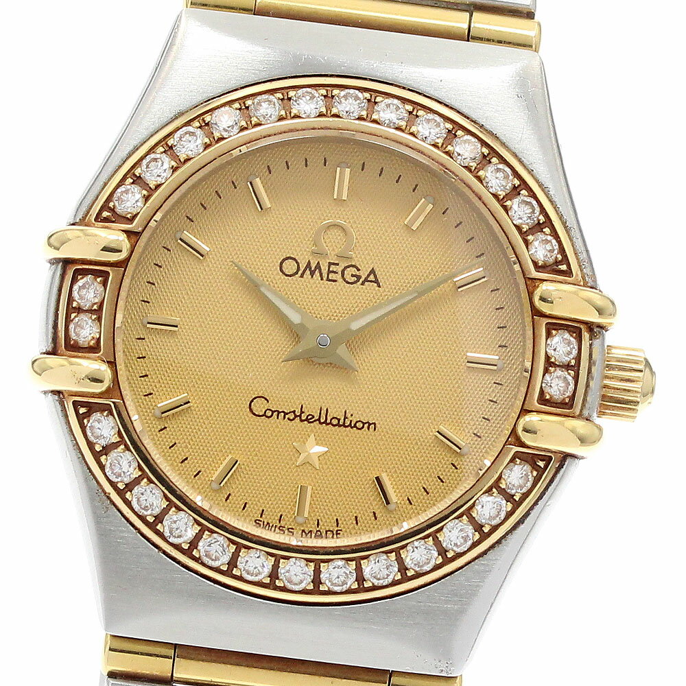 オメガ OMEGA 1267.10 コンステレーション ミニ ダイヤベゼル フルバー クォーツ レデ ...