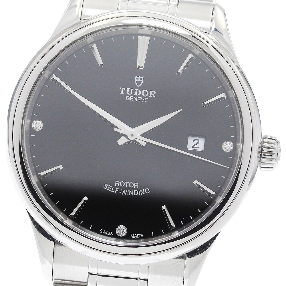 チュードル TUDOR 12700 スタイル 3Pダイヤ デイト 自動巻き メンズ 保証書付き_922631【ev15】【中古】