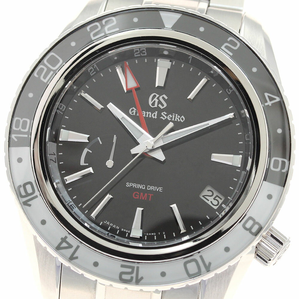 セイコー SEIKO SBGE277/9R66-0BK0 グランドセイコー GMT スプリングドライブ メンズ _930691【中古】