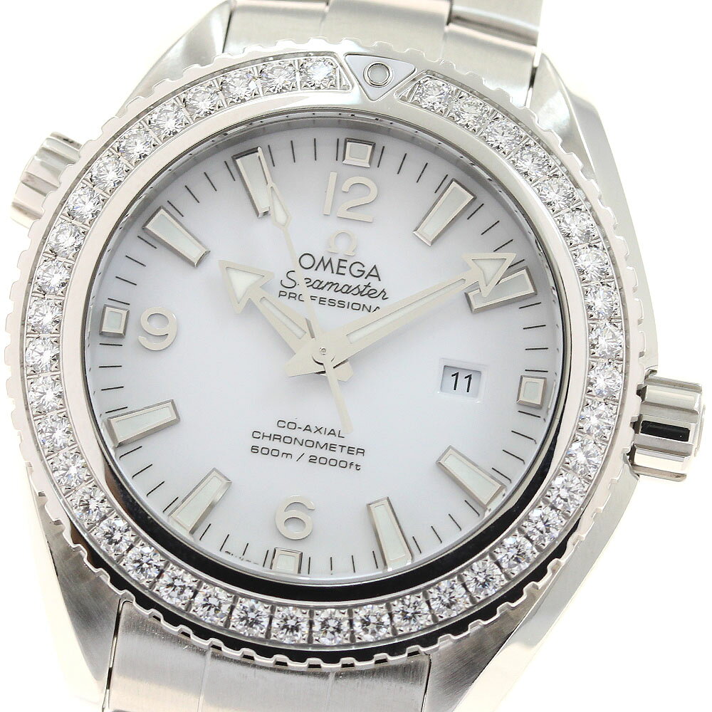 オメガ OMEGA 232.15.38.20.04.001 シーマスター プラネットオーシャン コーアクシャル ダイヤベゼル 自動巻き ボーイズ 美品 _930692【中古】