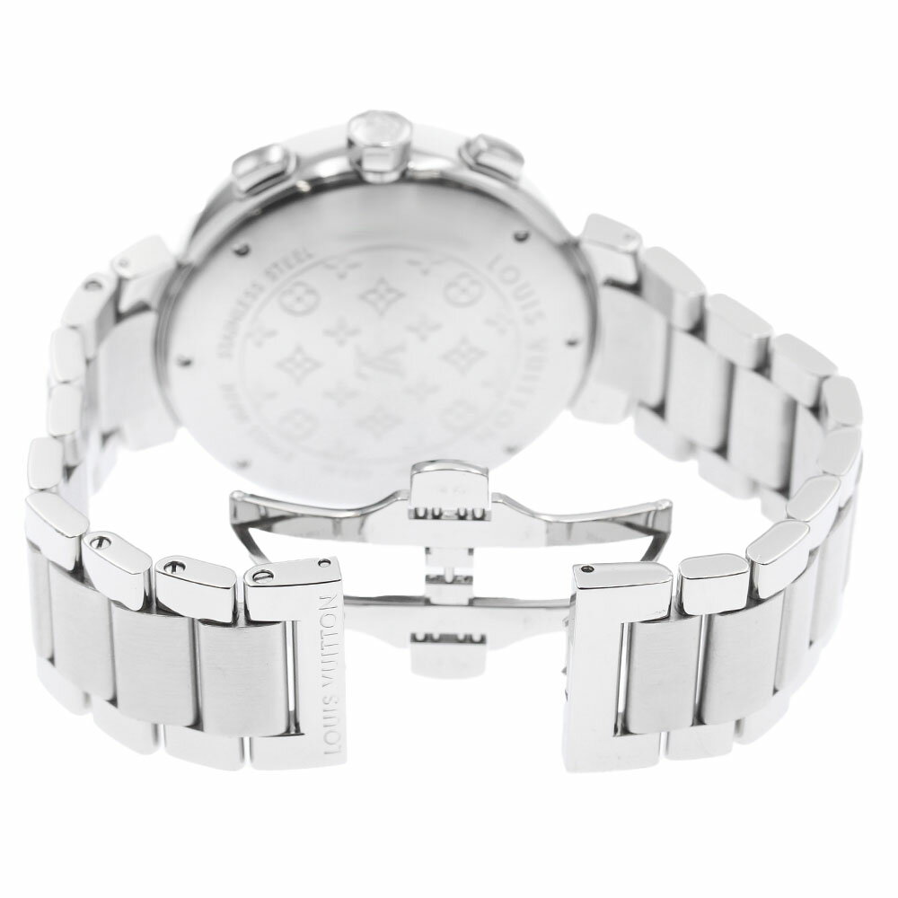 ルイ・ヴィトン LOUIS VUITTON Q1121 タンブール デイト クロノグラフ 自動巻き メンズ _931753【中古】
