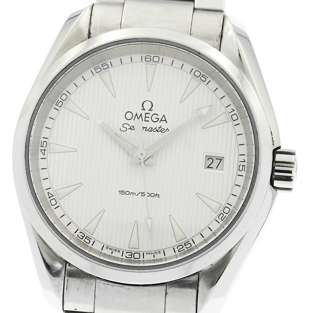 オメガ OMEGA 231.10.39.60.02.001 シーマスター アクアテラ デイト クォーツ メンズ 保証書付き_910391【中古】