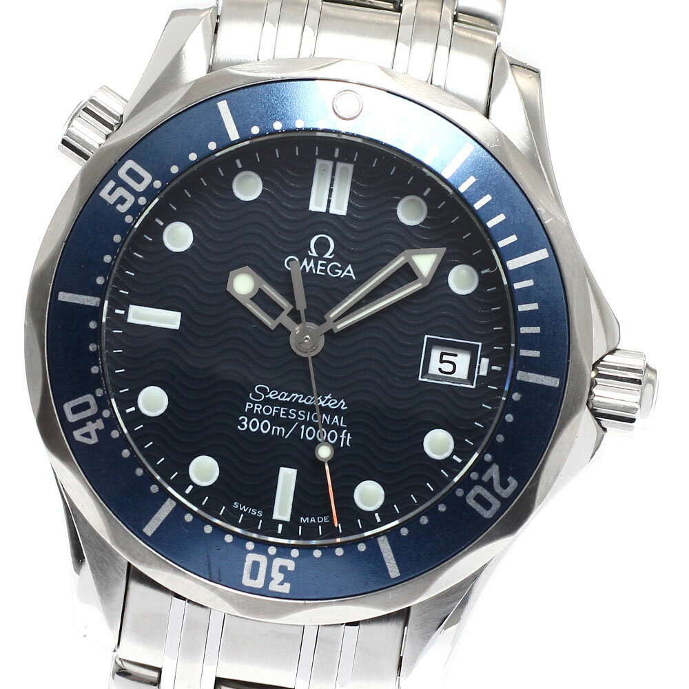 オメガ OMEGA シーマスター300 デイト クォーツ ボーイズ 良品 _921929【中古】