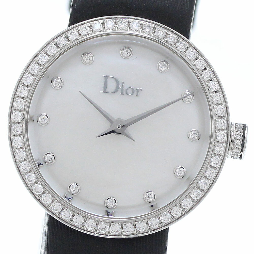 ディオール Dior CD047111-J ラ ディ ドゥ ディオール 12P ダイヤベゼル クォーツ レディース 極美品 _935322【中古】