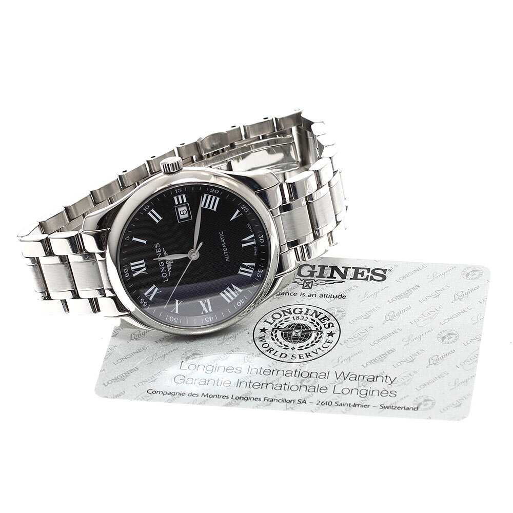 ロンジン LONGINES L2.793.4 マスターコレクション デイト 自動巻き メンズ 保証書...