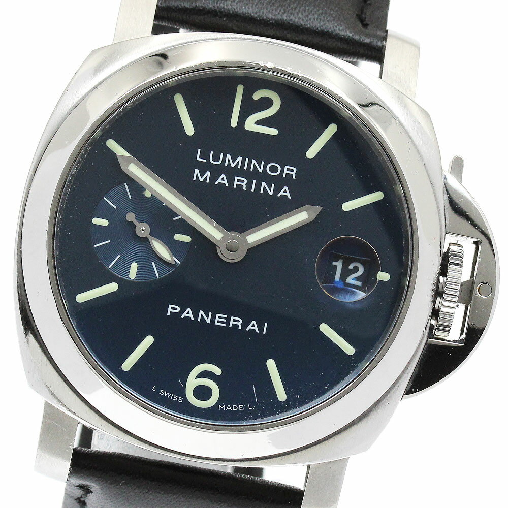 パネライ PANERAI PAM00119 ルミノール マリーナ スモールセコンド デイト 自動巻き メンズ 箱・保証書付き_930486【中古】