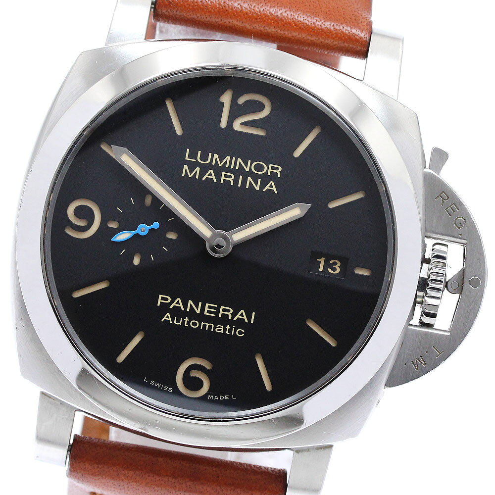 パネライ PANERAI PAM01312 ルミノール マリーナ 1950 3DAYS アッチャイオ デイト 自動巻き メンズ 保証書付き_920512【中古】