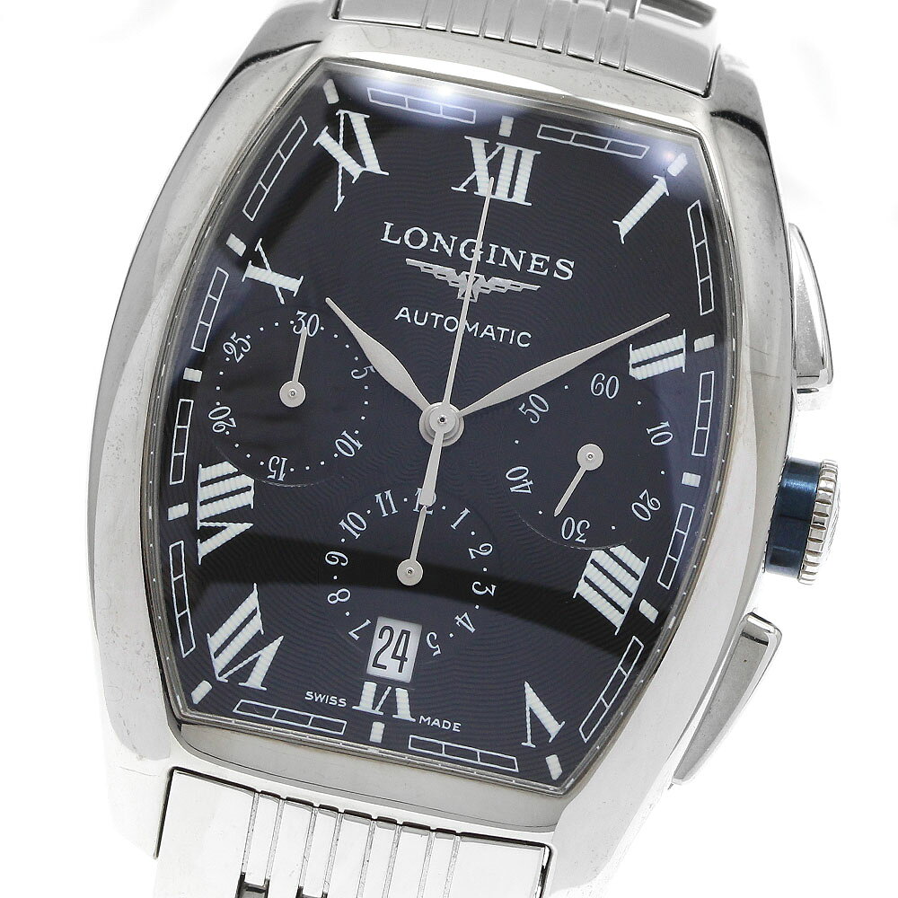 ロンジン LONGINES L2.643.4 エヴィデンツァ クロノグラフ デイト 自動巻き メンズ 良品 保証書付き_935366【中古】