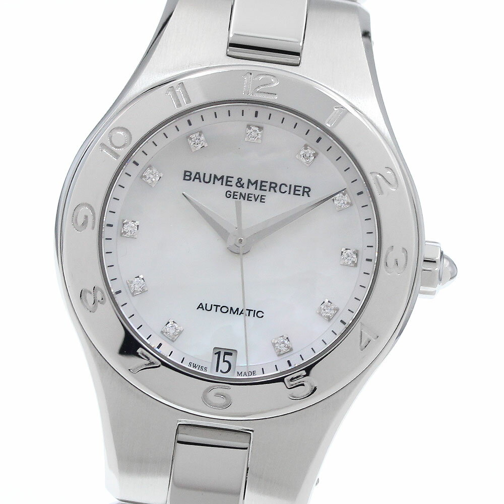 CITIZEN - ボーム＆メルシェ Baume & Mercier MOA10074 リネア デイト 11Pダイヤ 自動巻き レディース _932631【中古】