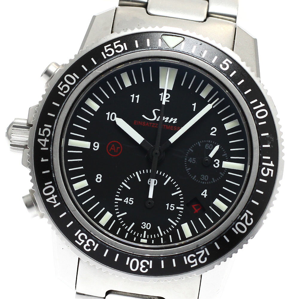 ジン Sinn 613.EZM13 クロノグラフ デイト 自動巻き メンズ _938383【中古】