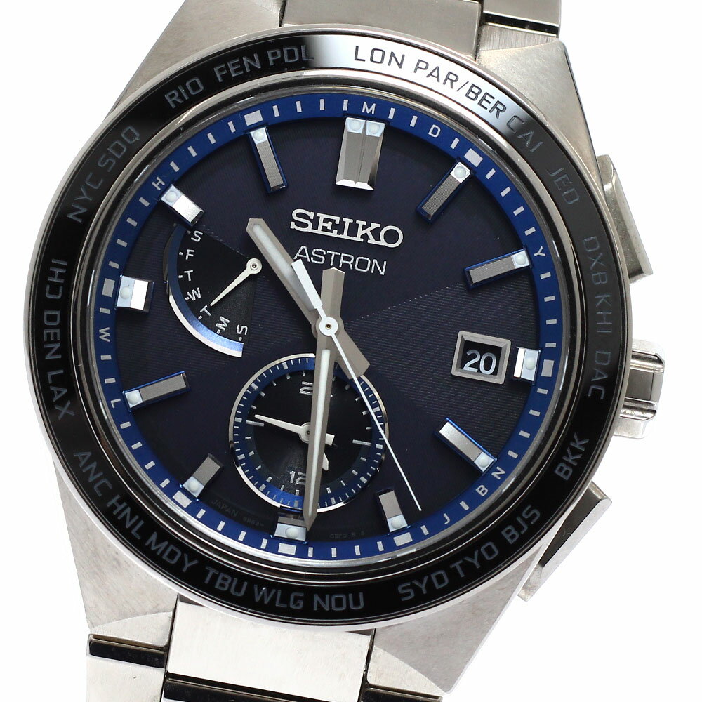 樂天商城 - セイコー SEIKO SBXY051/8B63-0BD0 アストロン ネクスター ワールドタイム ソーラー電波 メンズ 美品 _938892【中古】