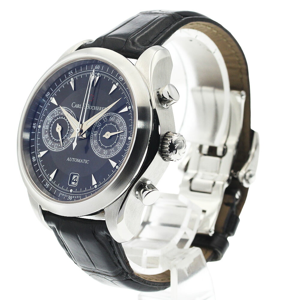カール F.ブヘラ CARL F.BUCHERER 00.10910.08.33.01 マネロ セントラルクロノ デイト 自動巻き メンズ 保証書付き_934291【中古】