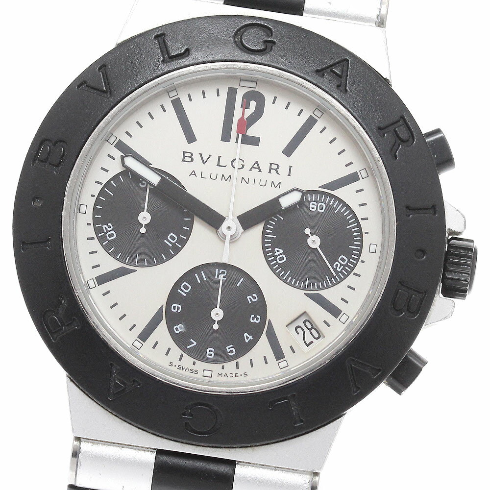 ブルガリ BVLGARI AC38TA アルミニウム デイト クロノグラフ 自動巻き メンズ _938853【中古】