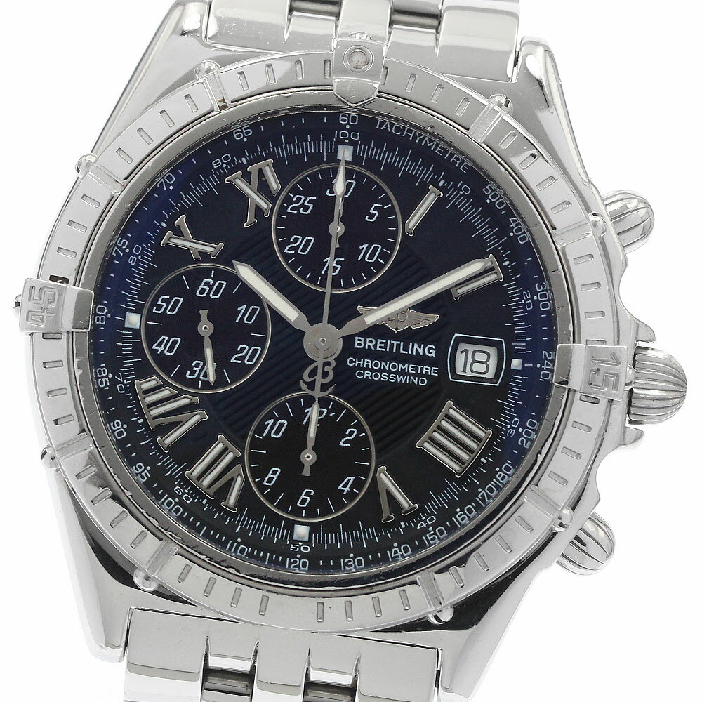訳あり ブライトリング BREITLING A13355 クロスウィンド デイト クロノグラフ 自動巻き メンズ _930845【中古】