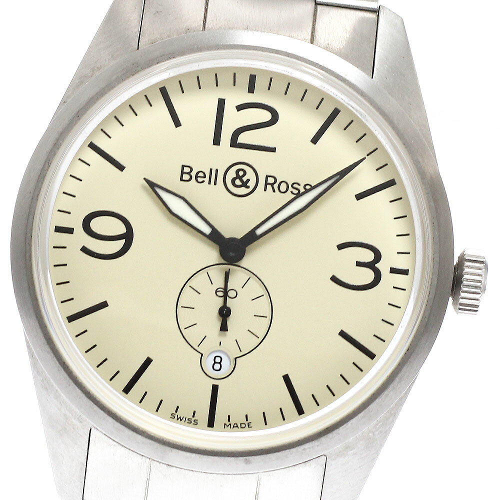 樂天商城 - ベル＆ロス Bell＆Ross BR123-95 ヴィンテージ スモールセコンド デイト 自動巻き メンズ 美品 _938604【中古】