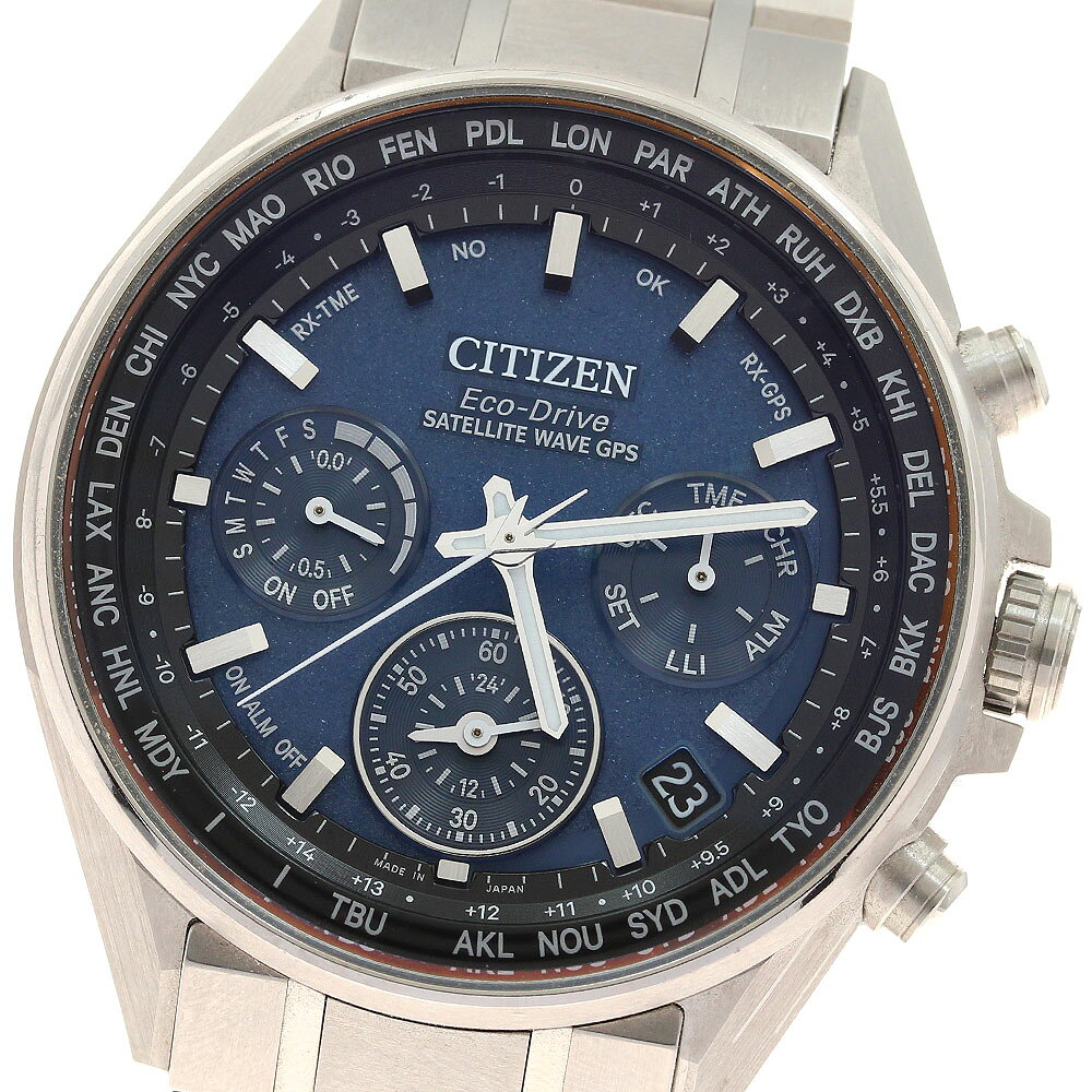 シチズン CITIZEN CC4000-59L/F950-T024530 アテッサ サテライトウェーブ ソーラー電波 メンズ 良品 箱・保証書付き_938686【中古】